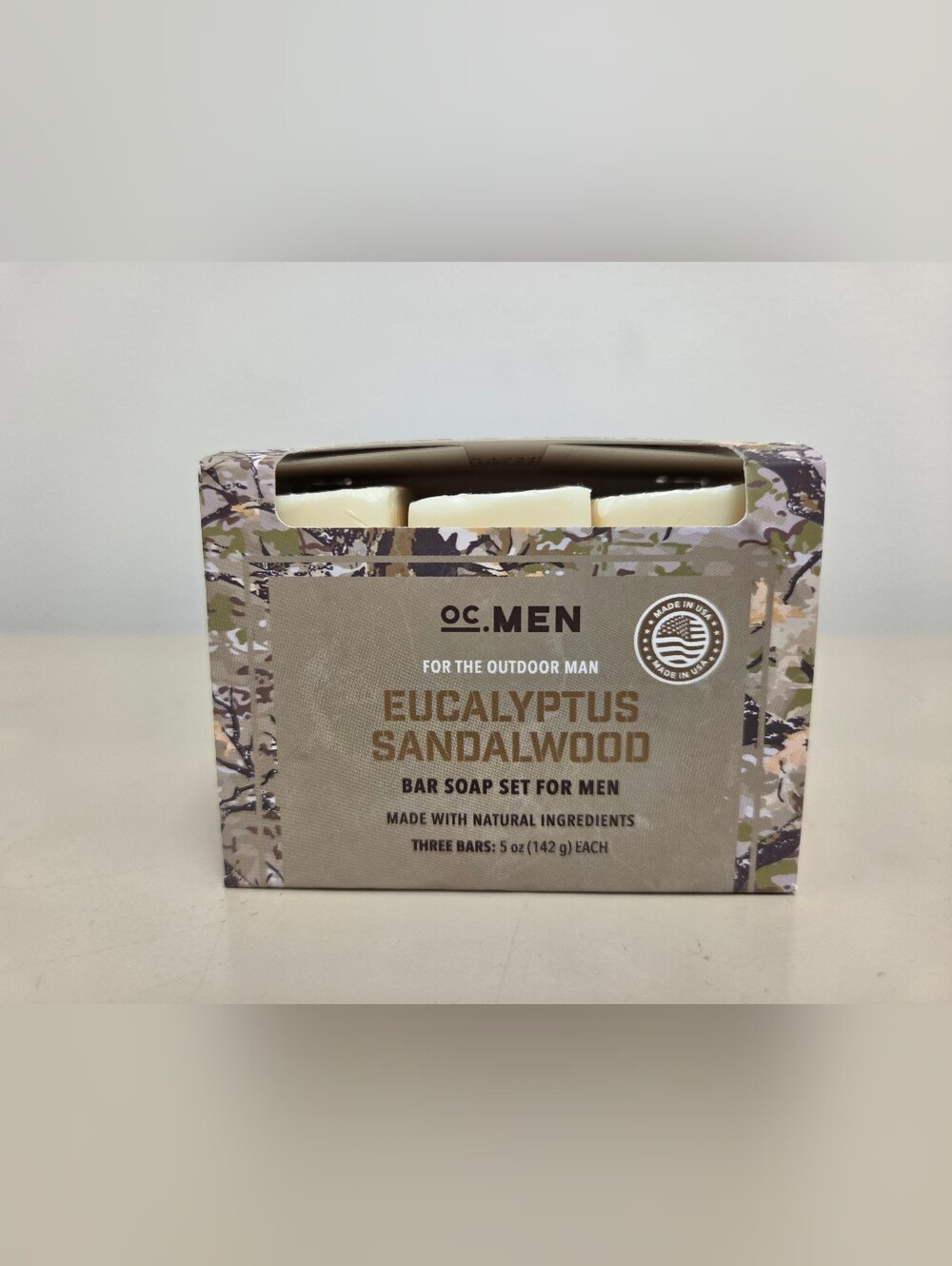 OC Men Eucalyptus Sandalwood Soap | 3-Bar Luxury Set | 5 oz Each